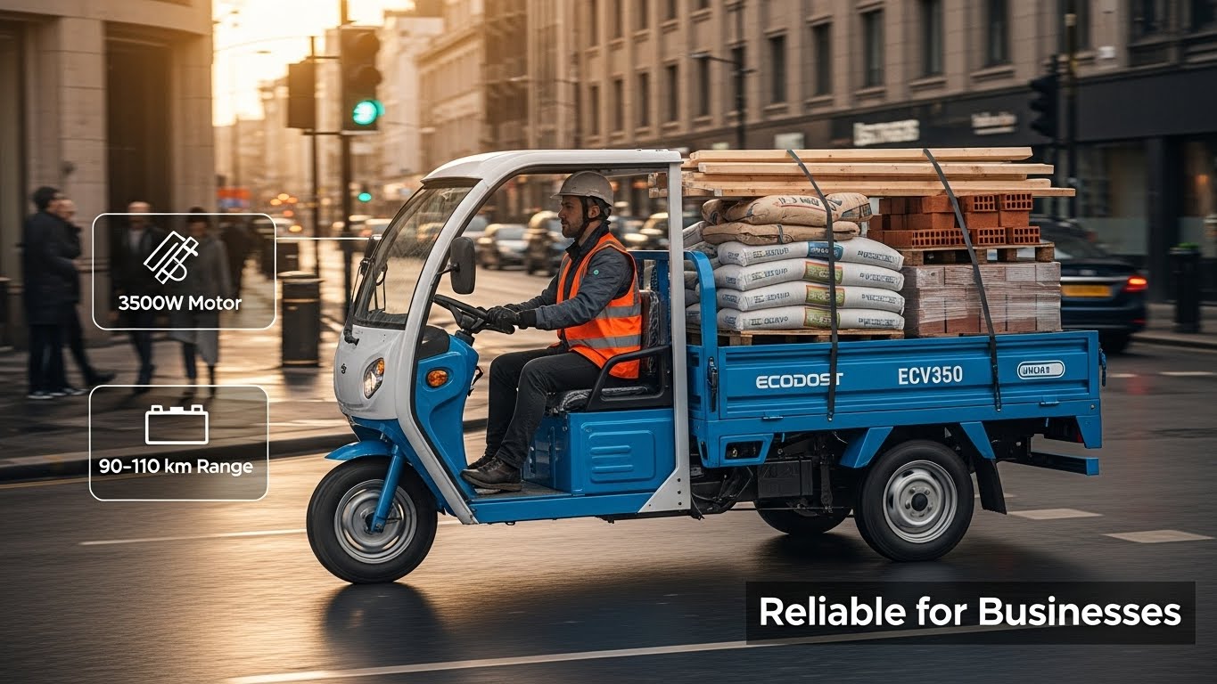 Ecodost ECV350 Electric 3-Wheeler Loader – Top Choice for Businesses