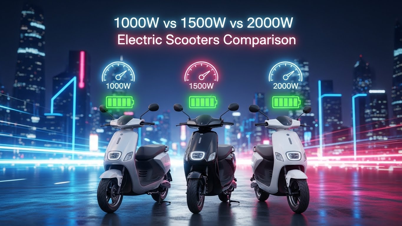 1000W vs 1500W vs 2000W Electric Scooters Comparison