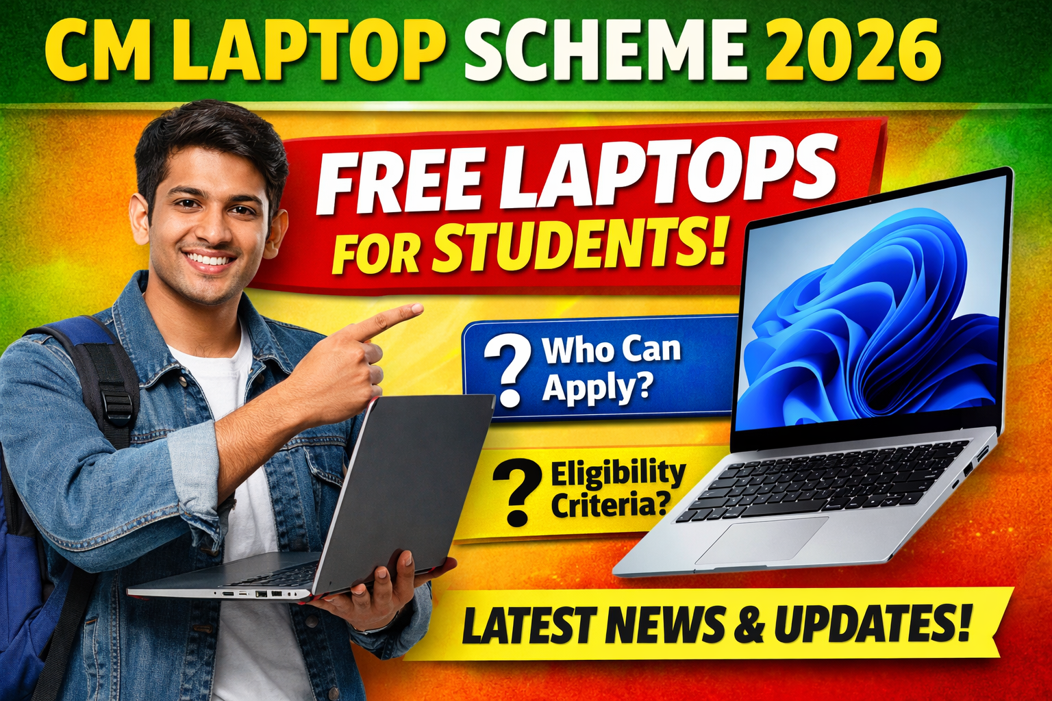 CM Laptop Scheme 2026 Announced – Who Is Eligible to Apply?
