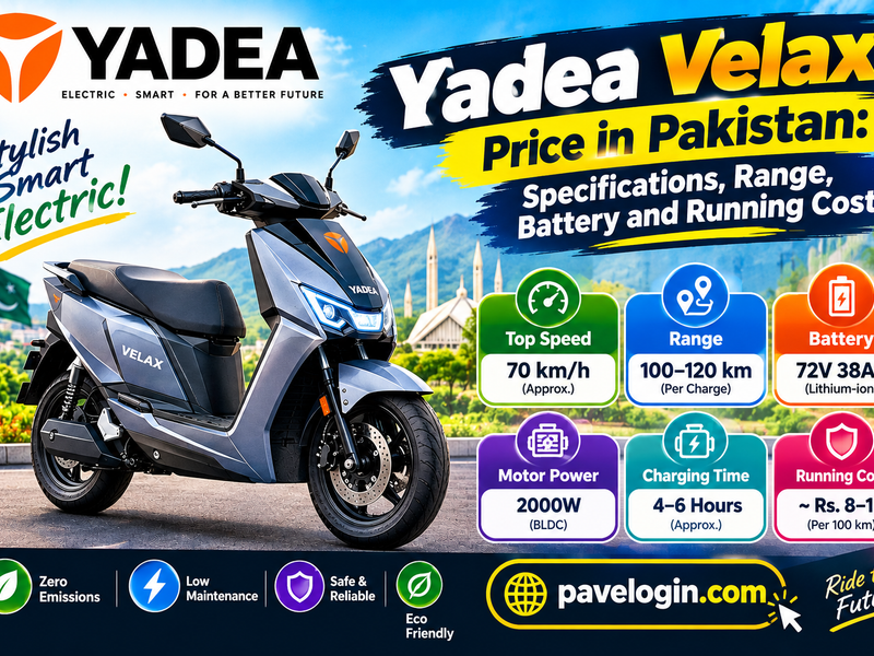 Yadea Velax Price in Pakistan