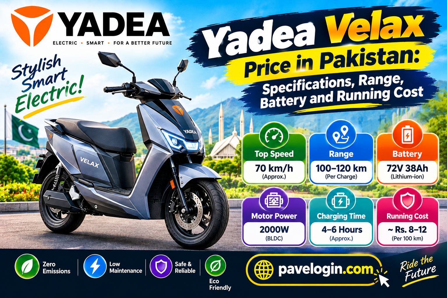 Yadea Velax Price in Pakistan
