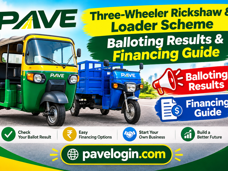 PAVE Three-Wheeler Rickshaw & Loader Scheme
