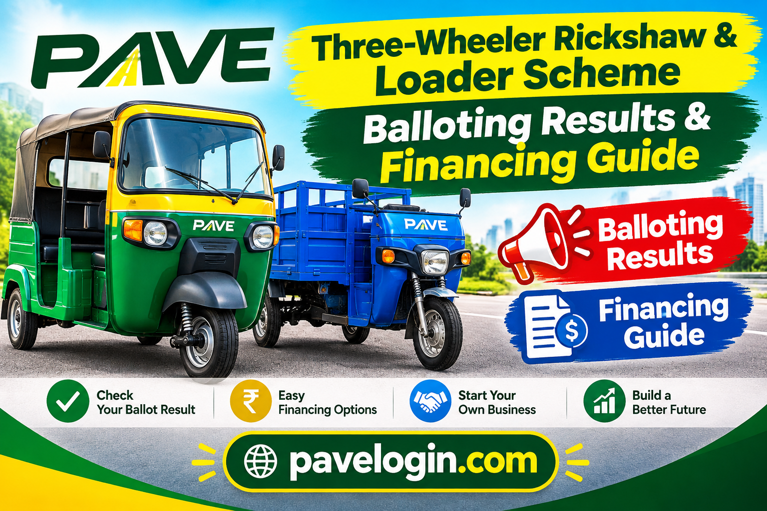 PAVE Three-Wheeler Rickshaw & Loader Scheme
