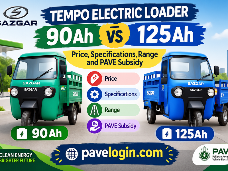 Sazgar Tempo Electric Loader 90AH and 125AH Full Specifications