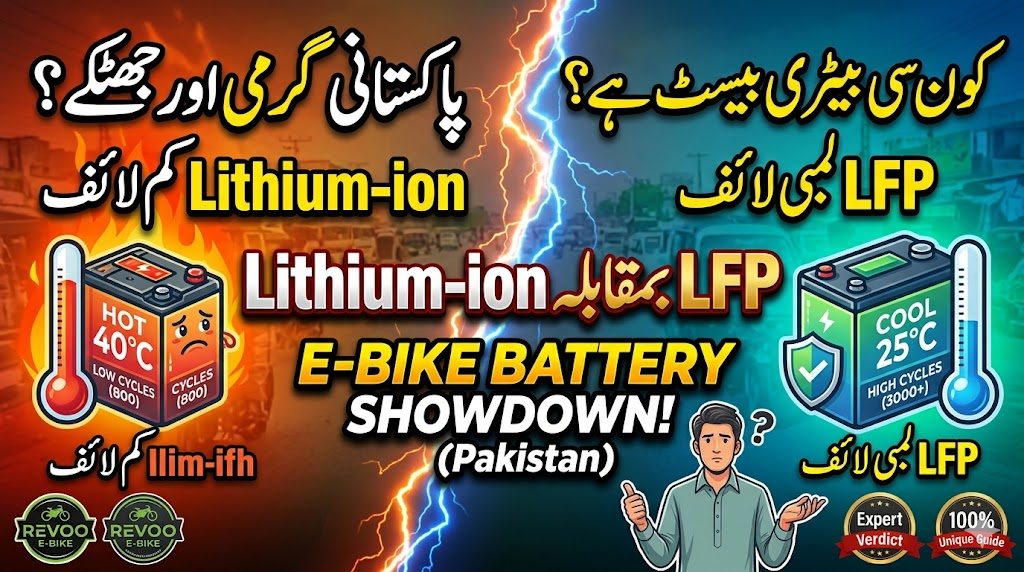 Lithium-ion vs LFP Battery in Electric Bikes Pakistan