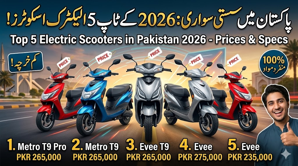 Top 5 Electric Scooters in Pakistan
