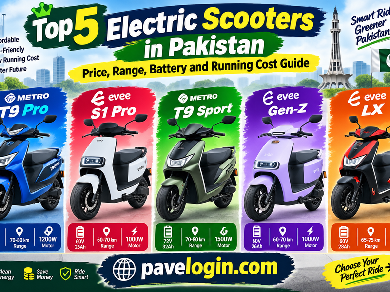 Top 5 Electric Scooters in Pakistan