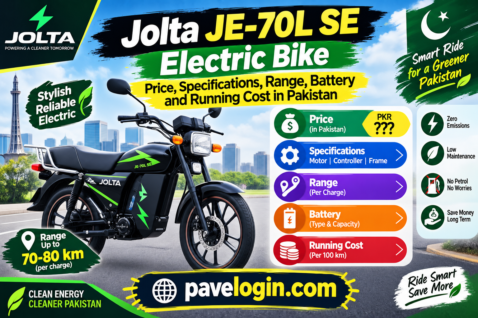 Jolta JE 70L SE Electric Bike Specifications